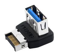 Adattatore USB header | Scheda madre del computer USB 3.1 all'adattatore di interfaccia, pannello 90 gradi connettore sterzo per ragazzi, donne, giovani ragazze adolescenti