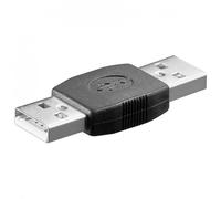 Adattatore USB maschio/maschio Goobay nero
