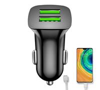 Adattatore USB per auto - 2 caricabatterie per veicoli a porta, compatta | unità di ricarica rapida per dispositivi mobili, comoda fonte di alimentazione USB per conducenti come parte del GO in