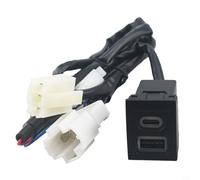 Adattatore USB per auto PD e per ricarica rapida QC3.0, realizzato in ABS resistente, colore nero, adatto per modelli VW/Polo dal 2004 al 2009