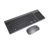 Adattatore USB per Tastiera e Mouse Wireless 2.4G Combinazione di Tastiera e Mouse Wireless Copritasti Durevoli 102 Tasti Ultra Sottili per il Lavoro (grigio scuro)