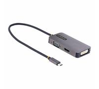 StarTech.com Adattattore USB C a HDMI DVI o VGA, Adattatore video multiporta fino a 4K 60Hz, Compatibile con Thunderbolt 3 e 4,