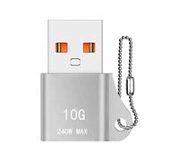 Adattatore USB Tipo C - Convertitore portachiavi con caricabatterie rapido da 240 W PD 10 Gbps, Trasferimento dati ad alta velocità Supporta audio video, Portatile durevole | Adattatore da USB a tipo