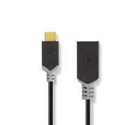 Adattatore USB | USB 3.2 Gen 1 | USB-CT Maschio | USB-A femmina | 5 Gbps | 0.15 m | Tondo | Placcato nickel | PVC | Antracite | Scatola