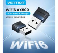 Adattatore USB WiFi 6 Vention AX900, Scheda di Rete Wireless Dual Band 2.4GHz 5GHz, Dongle con Antenna USB Wifi per PC Windows e Laptop 11 10