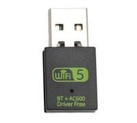 Adattatore USB WiFi Bluetooth, Adattatore Dongle di Rete Nano Wireless USB Dual Band da 600 Mbps, Ricevitore Esterno di Rete Wireless, Mini Dongle WiFi per PC Portatile Desktop
