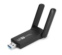 Adattatore USB wireless a doppia antenna, scheda di rete USB 3.0 WiFi 1300 Mbps, supporto WPA WPA2, dispositivo di rete a doppia banda