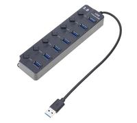 Adattatore USB3.0 Con 7 Switch Porta Espandibile Switch LED Per Viaggi E Office Utilizza USB Splitter Extender USB