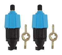 Adattatore Valvola Aria Paddle, Kit 2 Pezzi, Ricambio Pompa Gonfiaggio, Compatibile con Tavole Surf e Barche, Blu - Resistente e Facile da Usare, Portatile per attività Outdoor (Blu)