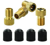 Adattatore valvola in ottone (confezione da 4) - Gonfia pneumatico utilizzando una pompa standard o un compressore d'aria