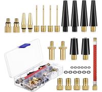 Adattatore Valvola Presta Bici, 33 Pezzi Set Kit Gonfiaggio Bici SV DV AV Con Sc