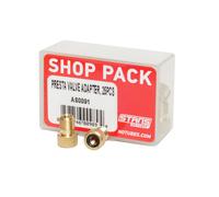 Stans No Tubes Presta To Schrader Valve Adapter 25 Units Oro Silver