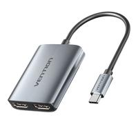 Adattatore Vention ACZHB USB-C HDMI Dual MST 4K 0,15m Alluminio Grigio