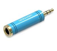 Adattatore Vention VAB-S04-L da 3,5 mm maschio a 6,5 mm femmina, placcato oro 24 carati, blu