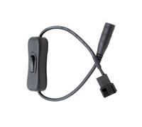 Adattatore ventola a 4 pin DC5521 Pulsante di controllo alimentazione Cavo di sicurezza per case PC da 310 mm Multicolore