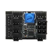 Adattatore ventola ad alte prestazioni Hub di raffreddamento PWM Splitter a 8 vie Regolatore di velocità DC12V con potenziometro rotante Fissaggio