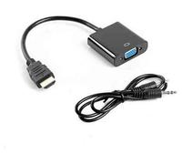 Adattatore Lanberg da HDMI a VGA + cavo MiniJack 3,5 mm maschio/femmina 20 cm nero