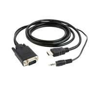 Adattatore VGA con HDMI con Audio GEMBIRD A-HDMI-VGA-03-6 Nero 1,8 m