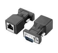 Adattatore Vga Extender Convertitore Rj45 Nero Pvc 2 Pezzi | Collegamento Sicuro, Attenuazione del Segnale Quasi Nulla, per Notebook e Dvr