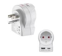 Adattatore viaggio Hama UE a US con 2 porte USB