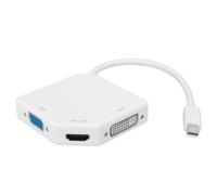 Adattatore video 3 in 1 per Macbook Thunderbolt a DVI VGA HDMI Mini DisplayPort Cavo con Clear Vision Vivid Voice Performance Installazione semplice
