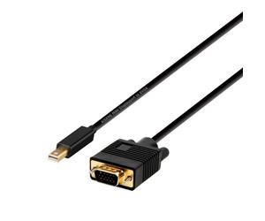 Adattatore video Aisens A125-0362 Mini DisplayPort VGA 2m Oro 24K Nero