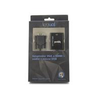 Adattatore video IGGUAL IGG317297 VGA a HDMI con audio e microUSB, 0,25 m