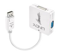 Lindy 41028 cavo e adattatore video DisplayPort DVI-D + VGA D-Sub + HDMI Nero