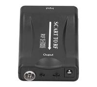 Adattatore Video RF per TV Box, Convertitore da SCART a RF con Uscita 61,25 Mhz/67,25 Mhz, Materiale ABS