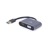 Adattatore Video USB 3.0 Gembird A-USB3-HDMIVGA-01 HDMI VGA 1080p 60Hz Adattatore Video USB 3.0 Gembird A-USB3-HDMIVGA-01 HDMI VGA 1080p 60Hz