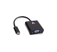 Adattatore Video V7 - Tipo C Maschio USB - HD-15 Femmina VGA - Nero