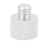 Adattatore Vite Microfono 5/8 Pollice Femmina a 3/8 Pollice Maschio - Alta Stabilità, Alluminio Resistente, Universale per Supporti e Treppiedi (Argento (F3B))
