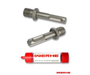 Adattatore WERHE® Professional SDS Plus a M14 per spazzole metalliche piastra...