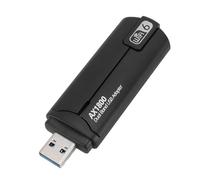 Adattatore Wi Fi USB, Wi Fi 6 2.4G 5G Dual Band 1800 Mbps per PC Desktop con Doppie Antenne Ad Alto Guadagno, Plug and Play per 10 11, velocità più Veloce, Ampia Copertura