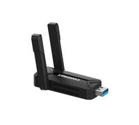 Adattatore Wifi 7 USB BE6500 di MMOBIEL - Tri-Banda (6/5/2.4GHz) 6452 Mbps Chiavetta WiFi con USB 3.0 & Antenna Esterna, WPA3, 4K-QAM, Plug & Play - Per Windows 11/10/Mac/Linux PC Desktop & Laptop