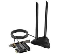 Adattatore WIFI PCIE WIFI 6E, Velocità di Trasmissione 5400 MBps, 110 Canali 160 Mhz, Supporto Tecnologia Dma e Axe Mu Mimo, Tripla Banda 2,4 GHz 5,8 GHz 6 GHz, Antenne 2X6dbi