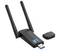 Adattatore WiFi per PC desktop, adattatore di rete wireless USB 3.0, 1300 Mbps, doppia antenna 5 Dbi 5G/2.4G, adattatore WiFi per computer desktop e laptop, supporta Windows 11/10/8/7/Vista/XP, Mac OS
