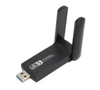 Adattatore WiFi USB 3.0 per PC, Ricetrasmettitore di Rete Wireless Dual Band 2.4G/5G con Doppia Antenna 5Dbi per Laptop Desktop, Compatibile con 10 11, per OS X, per Linux