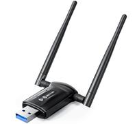 Adattatore WiFi USB per PC Desktop Nineplus 1800Mbps Wi-Fi 6 USB 3.0 Adattatore wireless per PC Antenna WiFi per Win11/10 WiFi Dongle per PC desktop, laptop, scheda di rete