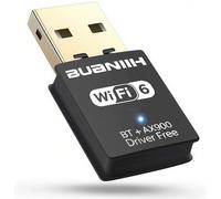 Adattatore WiFi USB, WiFi e Bluetooth 2 in 1, adattatore WiFi per PC desktop, rete wireless Dual Band 900 Mbps 2,4 GHz/5 GHz, Plug and Play, compatibile con PC/laptop/desktop, supporta Win10/11