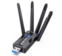 Adattatore WiFi USB wireless per PC Sbffnow1800Mbps WiFi portatile 6 (IEEE 802.11ax) Dual-Band 5G/2.4G 4 antenne ad alto guadagno a WiFi Extender Copertura Porta USB 3.0 aumenta la stabilità dei dati