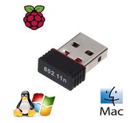 Adattatore WiFi wireless N USB 2.0, dongle 802.11n per Raspberry Pi, compatibile con Windows 2000 XP Vista 7 8 e Linux 2.4