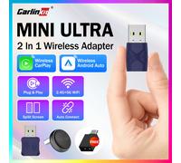 Adattatore Wireless 2-in-1 CarlinKit 5.0 Mini Ultra 2026 per Android Auto e CarPlay Wireless, Box Smart Car Play per Auto OEM Plug and Play
