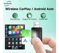Adattatore Wireless Android Auto CarPlay 2in1 Smart Dongle Plug & Play per auto