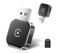 Adattatore wireless CarPlay 2 in 1, aggiornamento su CarPlay wireless, mini e stabile adattatore per auto wireless