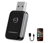 Adattatore Wireless CarPlay, 2 IN 1 Android Auto, Converte Androi-d Auto/CarPlay da Cablato in Wireless, USB C/A Plug and Play, per iPhone iOS 10+/ Android 11+, Auto dal 2016+ (Nero A)