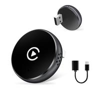 Adattatore Wireless CarPlay 2 in 1 per CarPlay & Android Auto, Aggiornato Wired to Wireless Mini Car Play con prolunga USB Type-C Compatibile con Apple iPhone iOS 10+ e veicoli con Wired CarPlay