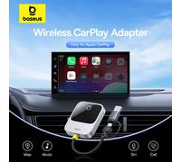 Adattatore Wireless CarPlay Baseus, Box Smart CarPlay per iOS, da Cablato a Wireless, Display Plug&Play, Connessione Bluetooth e WiFi per Auto