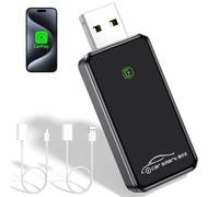 Adattatore wireless CarPlay per iOS, Dongle wireless CarPlay, 2024 Nuova Adattatore Wi-Fi da 5GHz per Auto di Piccole Dimensioni Stabile e Facile da Usare, Plug&Play, Cavo di Prolunga USB A, USB C a A