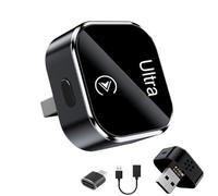 Adattatore wireless per auto CarPlay e Android, 2 in 1 Plug & Play, Dongle OTA per iPhone e Android, mini Plug & Play, cablato a wireless, riconnessione automatica, aggiornamento OTA